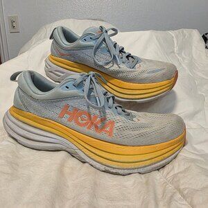Hoka Bondi 8 Summer Song (Blue and Orange) Athletic Shoes with Supportive Sole